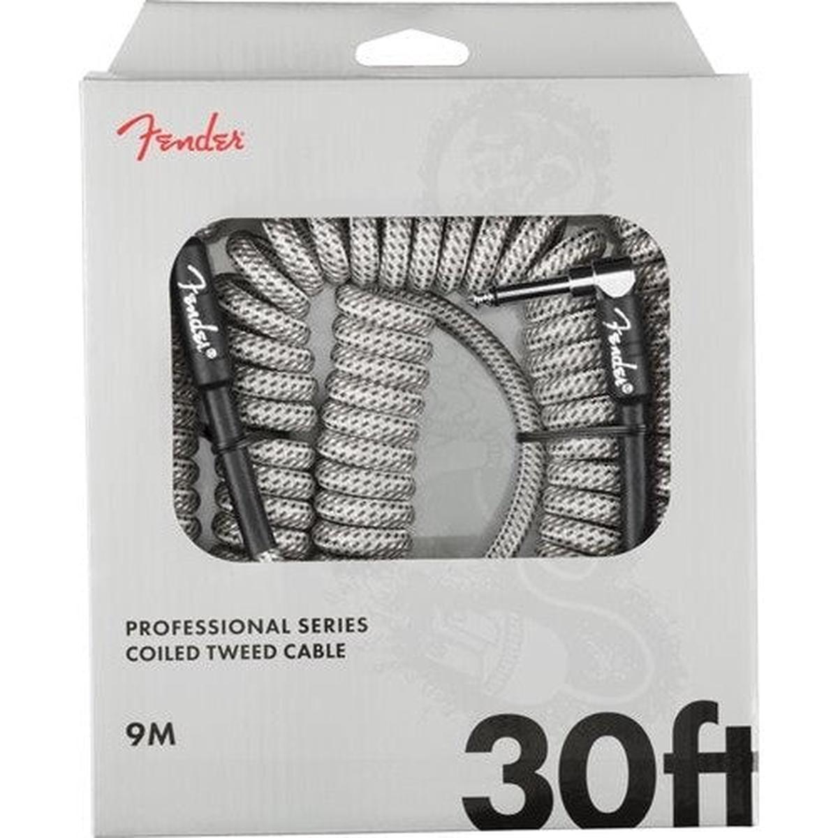 Fender - Professional Series Coil Cable, Tweed, 30' White Tweed 099-0823-023