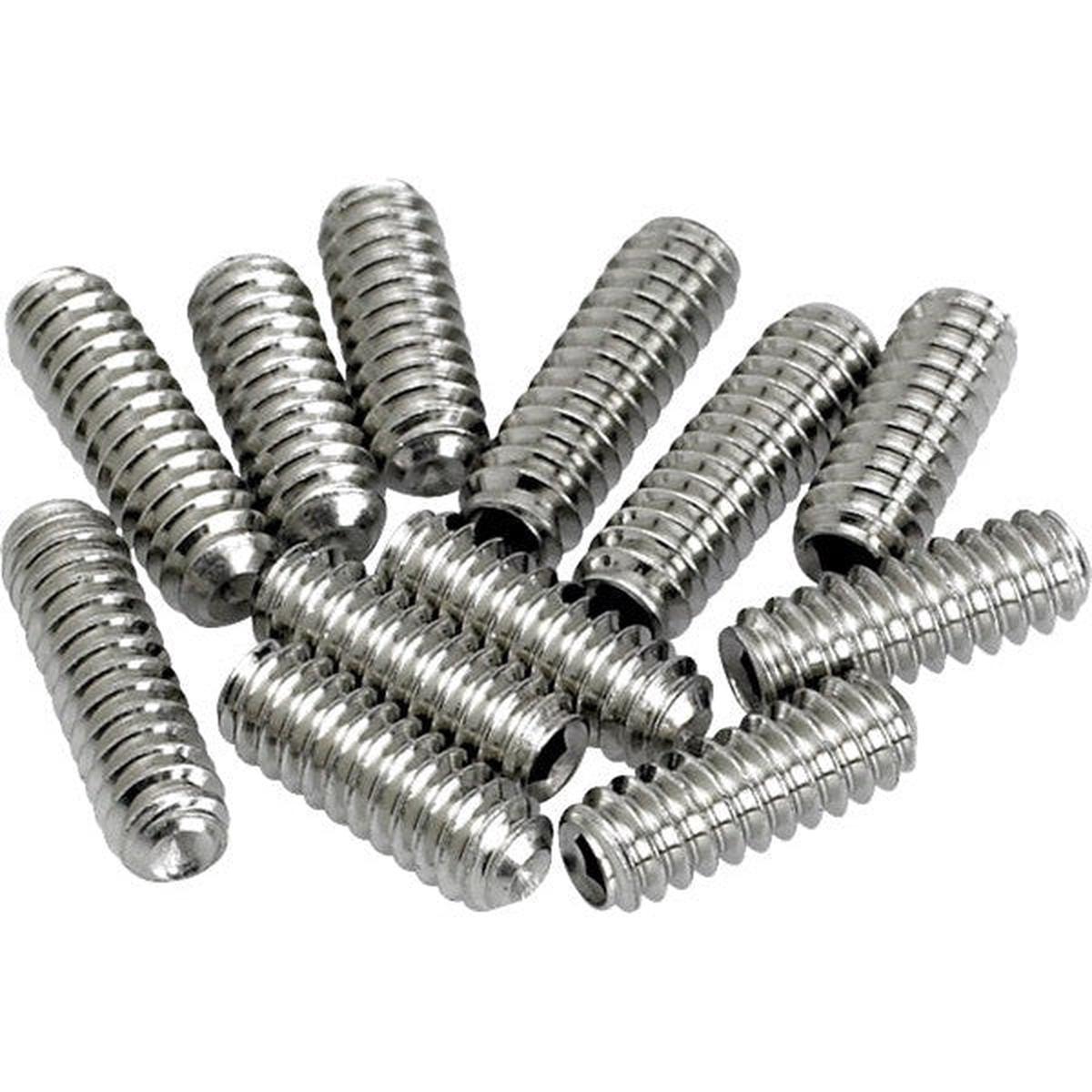 Fender - American Vintage Stratocaster/Telecaster Bridge Saddle Height Adjustment Screws (12) (Nickel) 0994928000