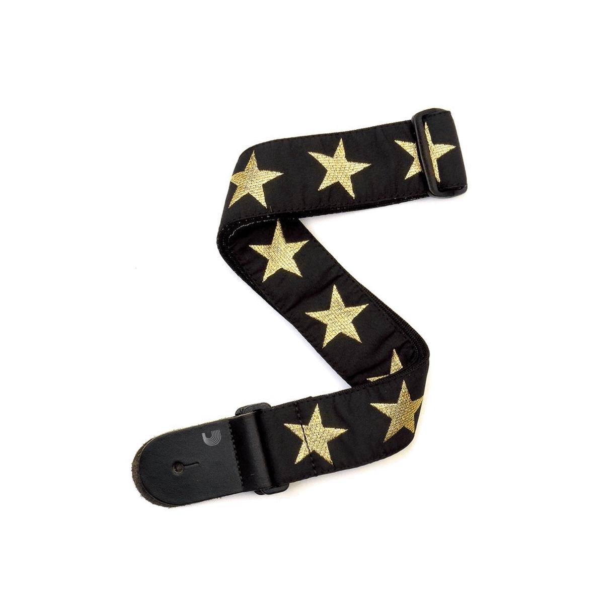 D'Addario Accessories - Nylon Woven Guitar Strap  Gold Star 20T05