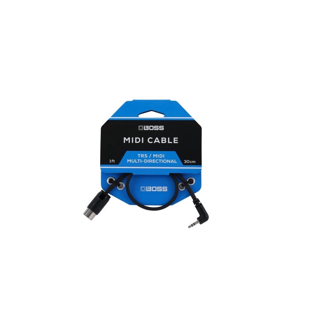Boss - BCC-1-3535 MIDI Cable with right-angle 3.5mm TRS connectors 1'