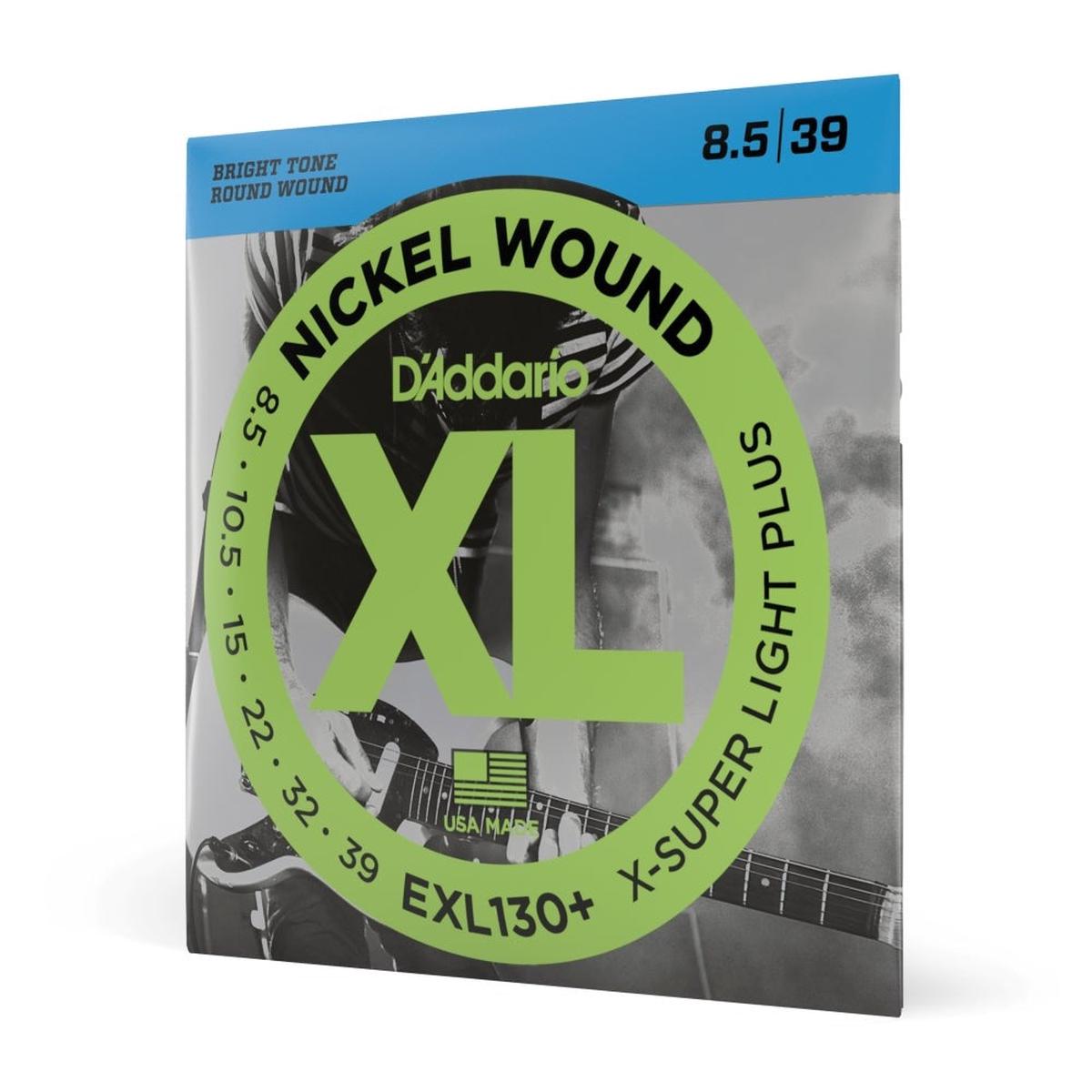 D'Addario - EXL130+ Nickel Wound Electric Guitar Strings - Extra-Super Light Plus - 8.5-39