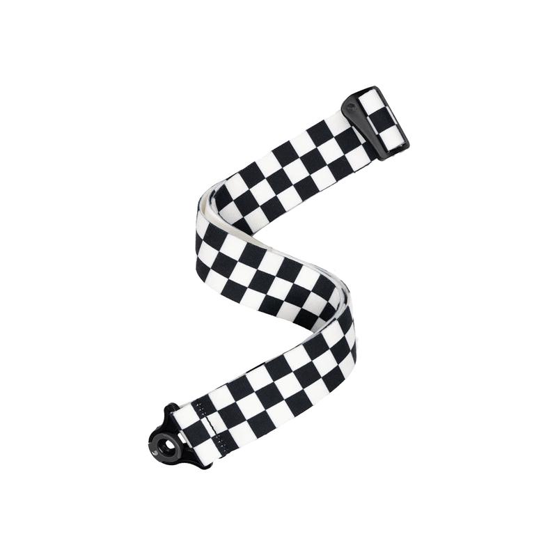 D'Addario Accessories - Auto Lock Guitar Strap   - 50BAL13 - Checkerboard Black & White