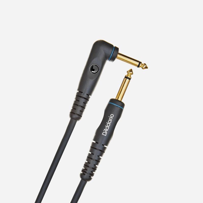 D'Addario Accessories - Custom Series Instrument Cable Straight to Right-Angle 10ft. PW-GRA-10