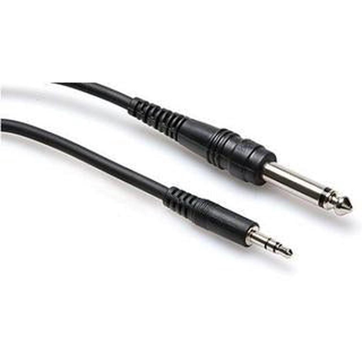 Hosa - CMP-110 Mono Interconnect- 3.5 mm (1/8) stereo to 1/4 Mono- 10'
