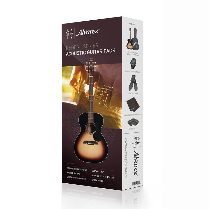 Alvarez - Regent 26 Series Starter Pack w/Bag, Tuner, Straps, Cloth & Picks RF26SSB AGP