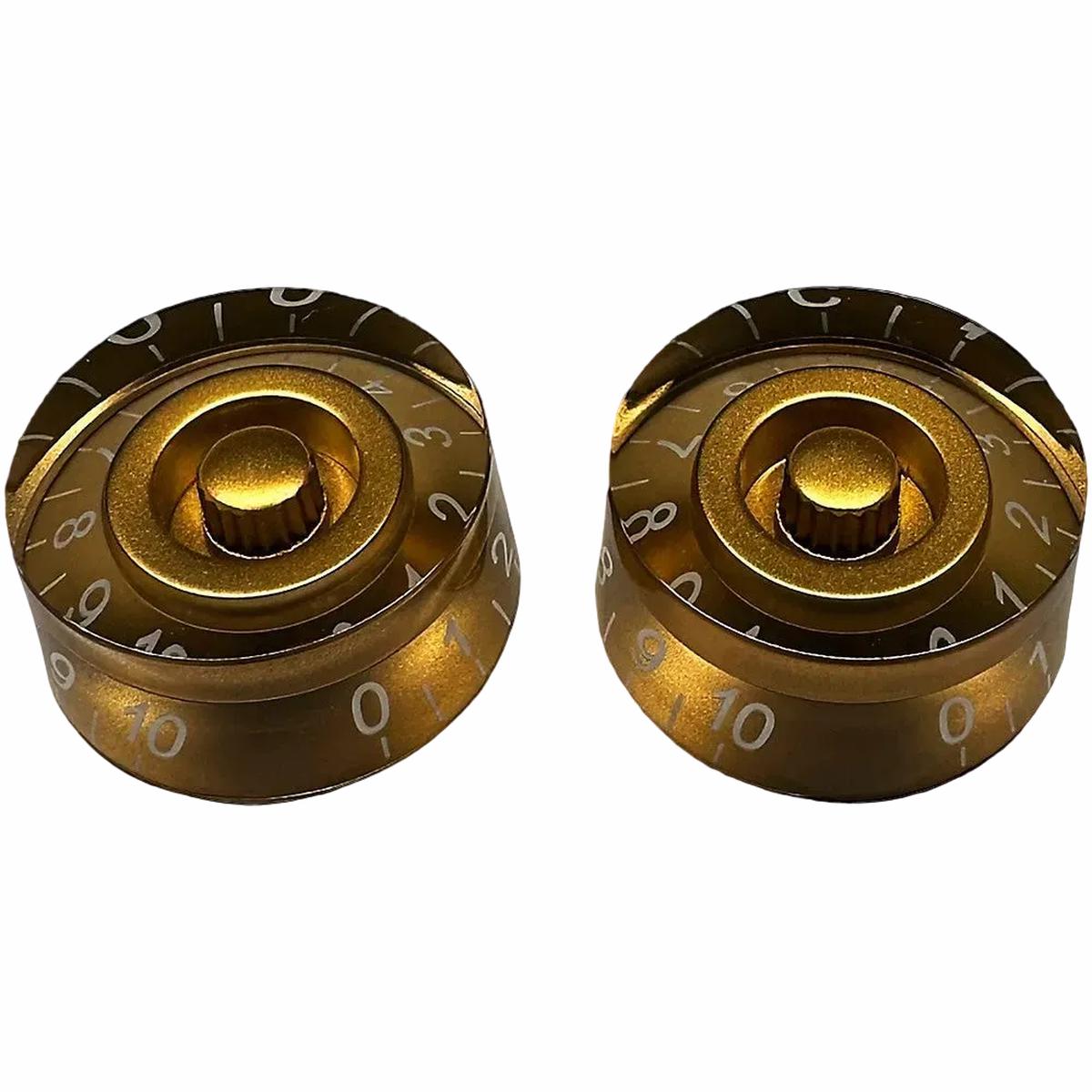 AxLabs - Plastic Knob 2-Pack Gold with white lettering.