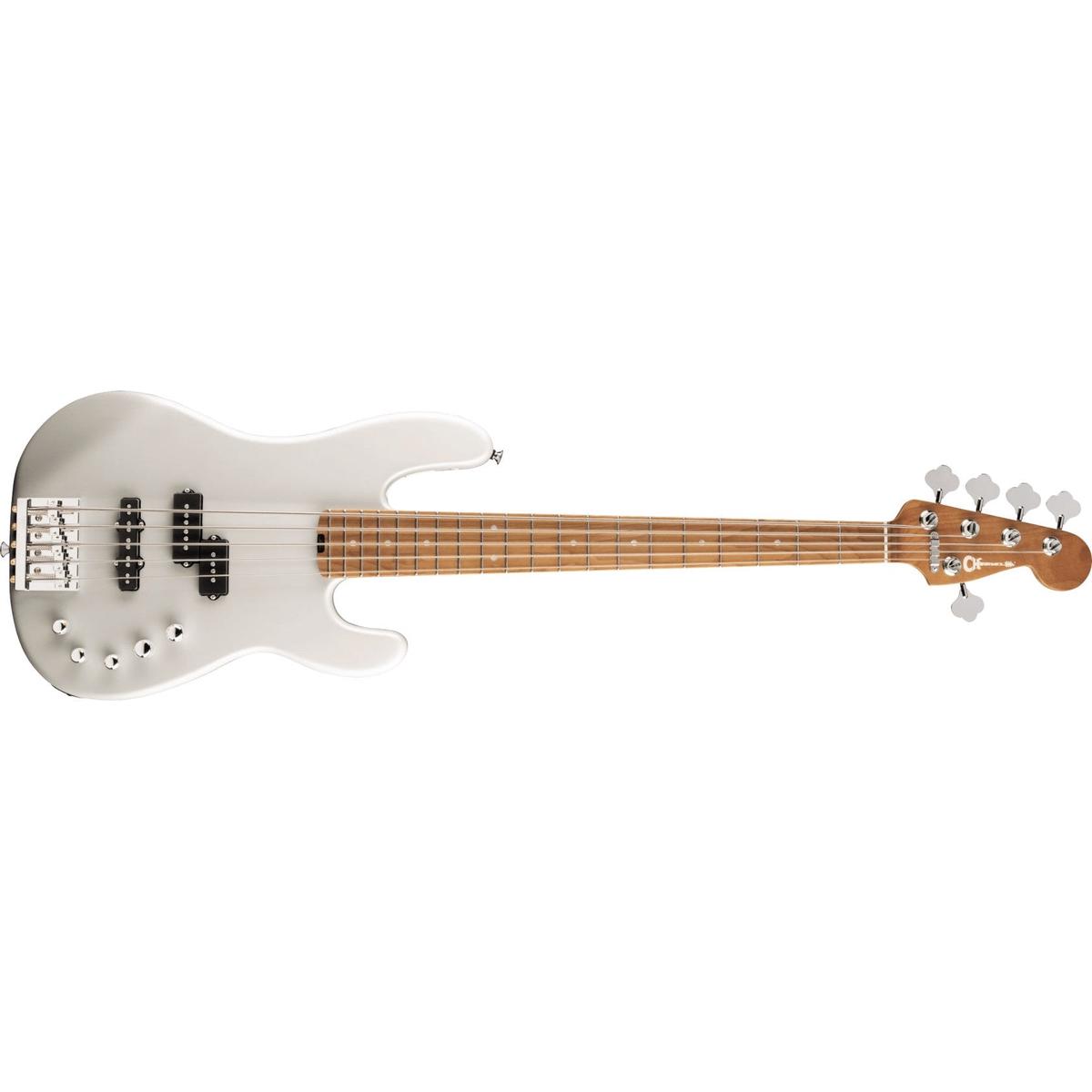 Charvel - Pro-Mod San Dimas Bass PJ V - Caramelized Maple Fingerboard - Platinum Pearl 296-5068-576