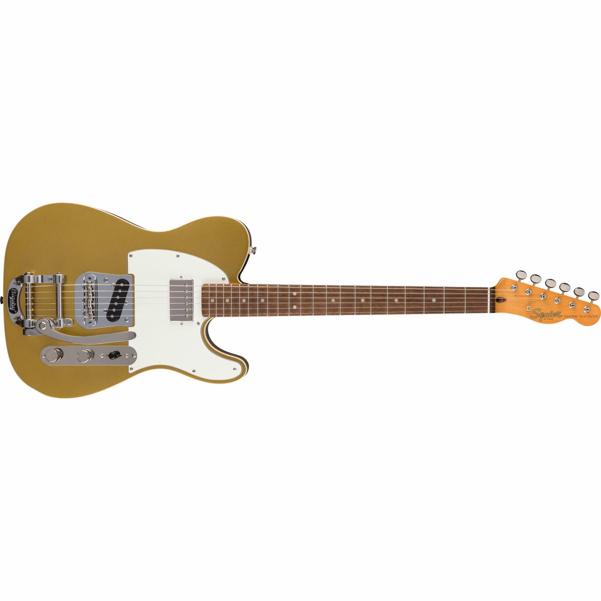 Squier - Classic Vibe Custom Telecaster SH with Bigsby - Parchment Pickguard - Aztec Gold