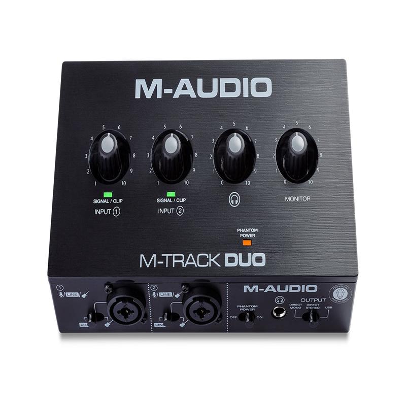 M-Track Duo48- KHz 2-channel USB Audio Interface with 2 Combo Inputs with Crystal Preamps, and Phantom Power