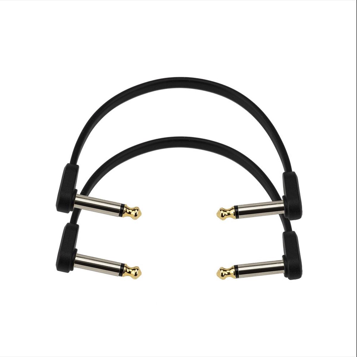 D'Addario Accessories - Flat Patch Cables - Matching Right Angle - 6 Inches - PW-FPRR-206