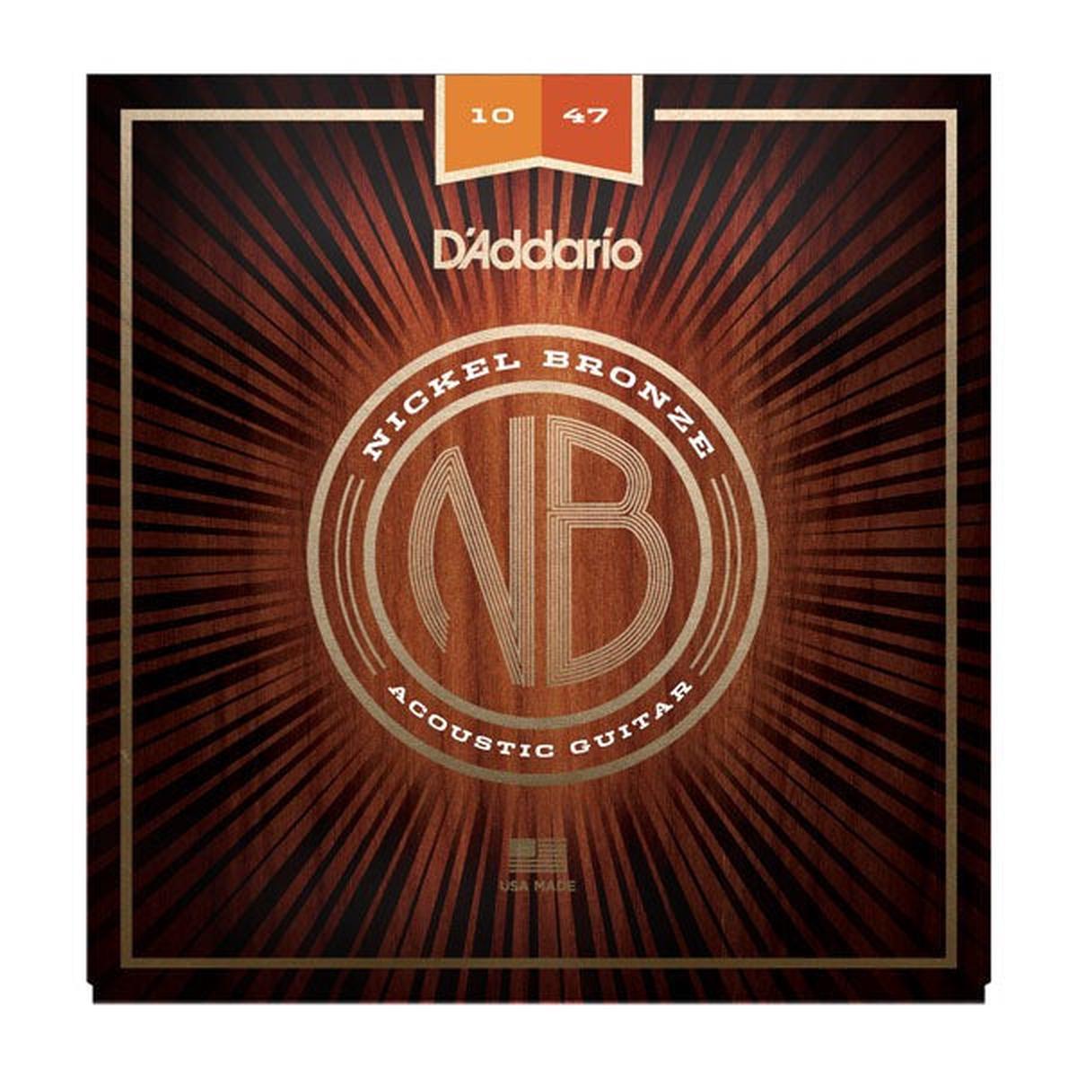 D'Addario - Nb1047 Nickel Bronze Acoustic Guitar Strings - Extra Light - 10-47