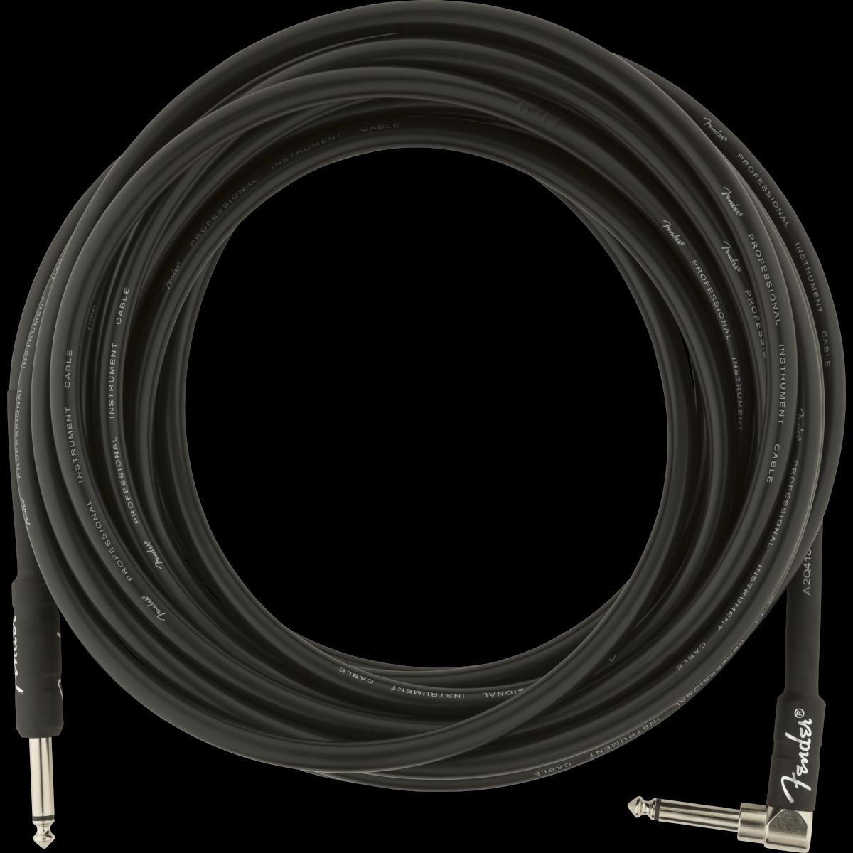 Fender - Professional Series Instrument Cables - Straight/Angle - 25' - Black - 099-0820-060