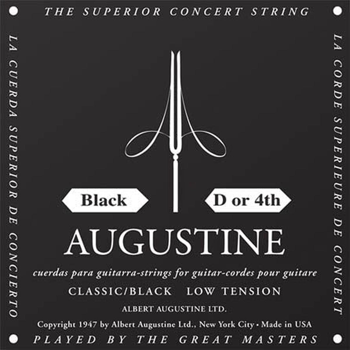 Augustine - Classic/Black  Low Tension Nylon Guitar String (Single String) D (4TH)