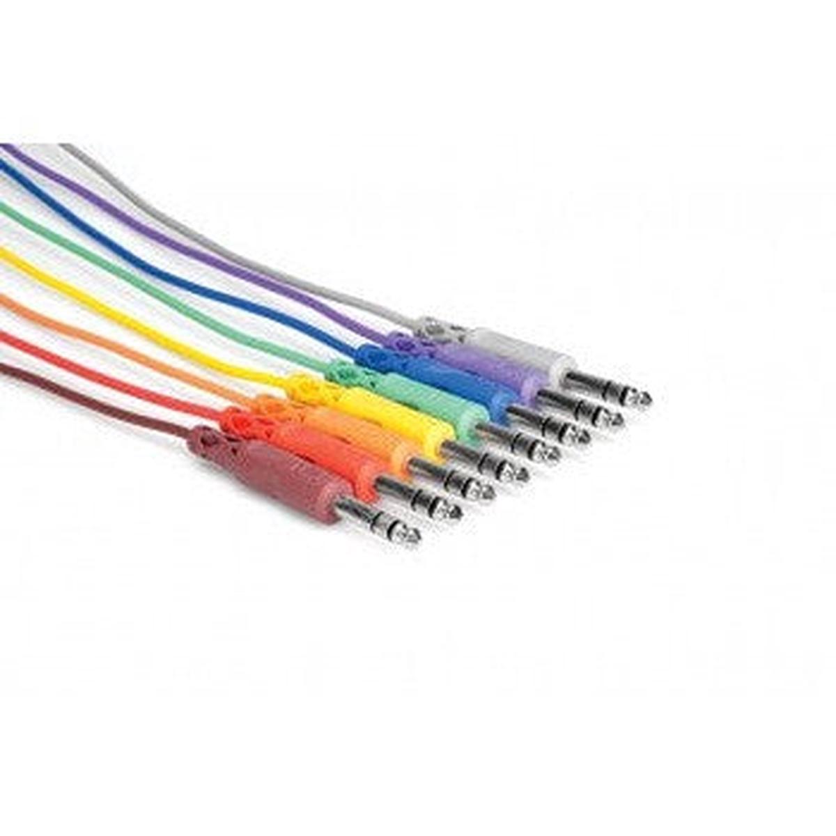 Hosa - CSS-845 1/4ST-1/4ST 8Pack Balanced Patch Cables