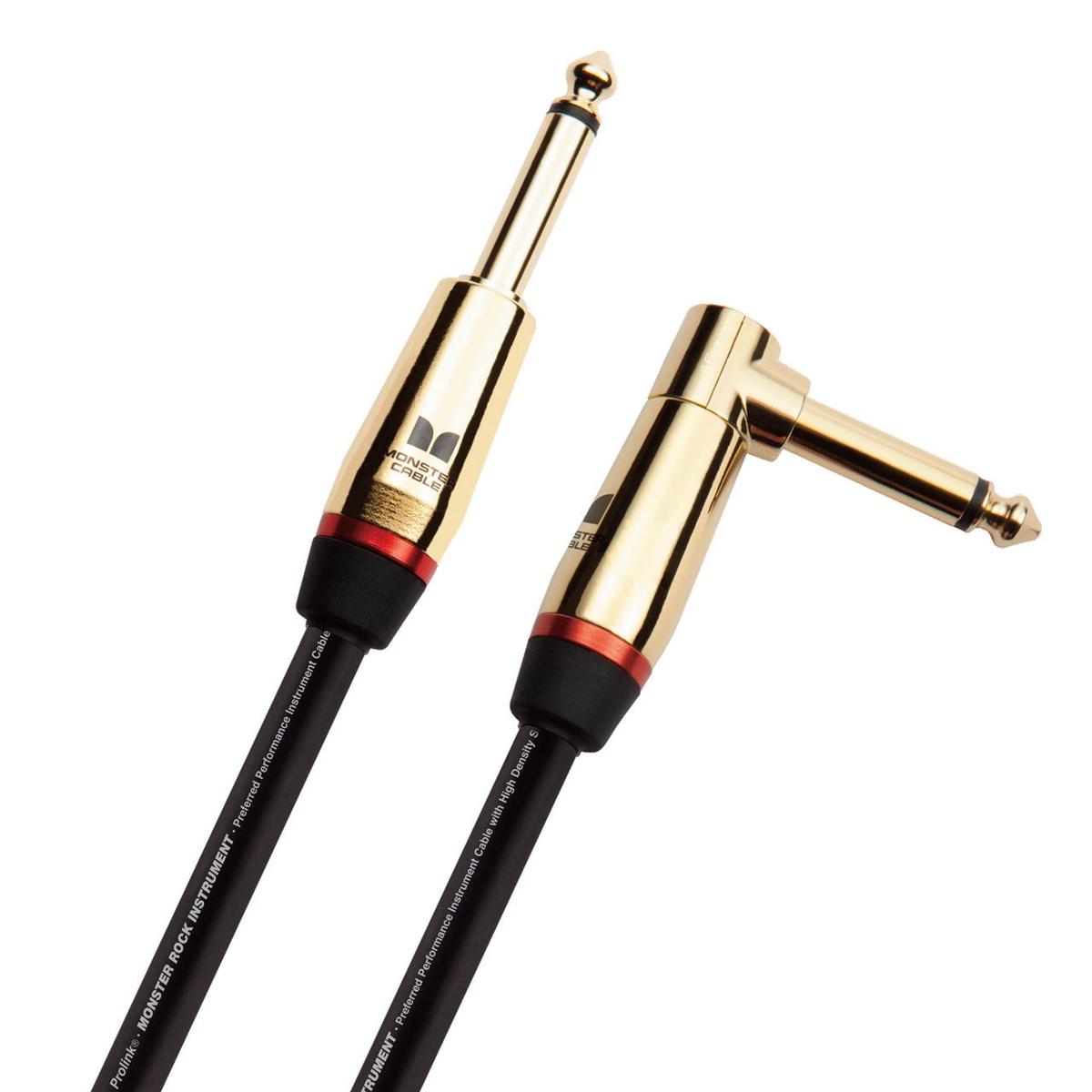 Monster - 21' Audio Instrument Cable - Prolink Monster Rock Pro - Straight To Right Angle  - MROCK2-21A