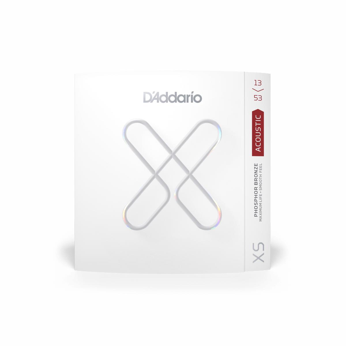 D'Addario - 13-53 Hybrid Light, XS Phosphor Bronze Coated Acoustic Guitar Strings - XSAPB1353