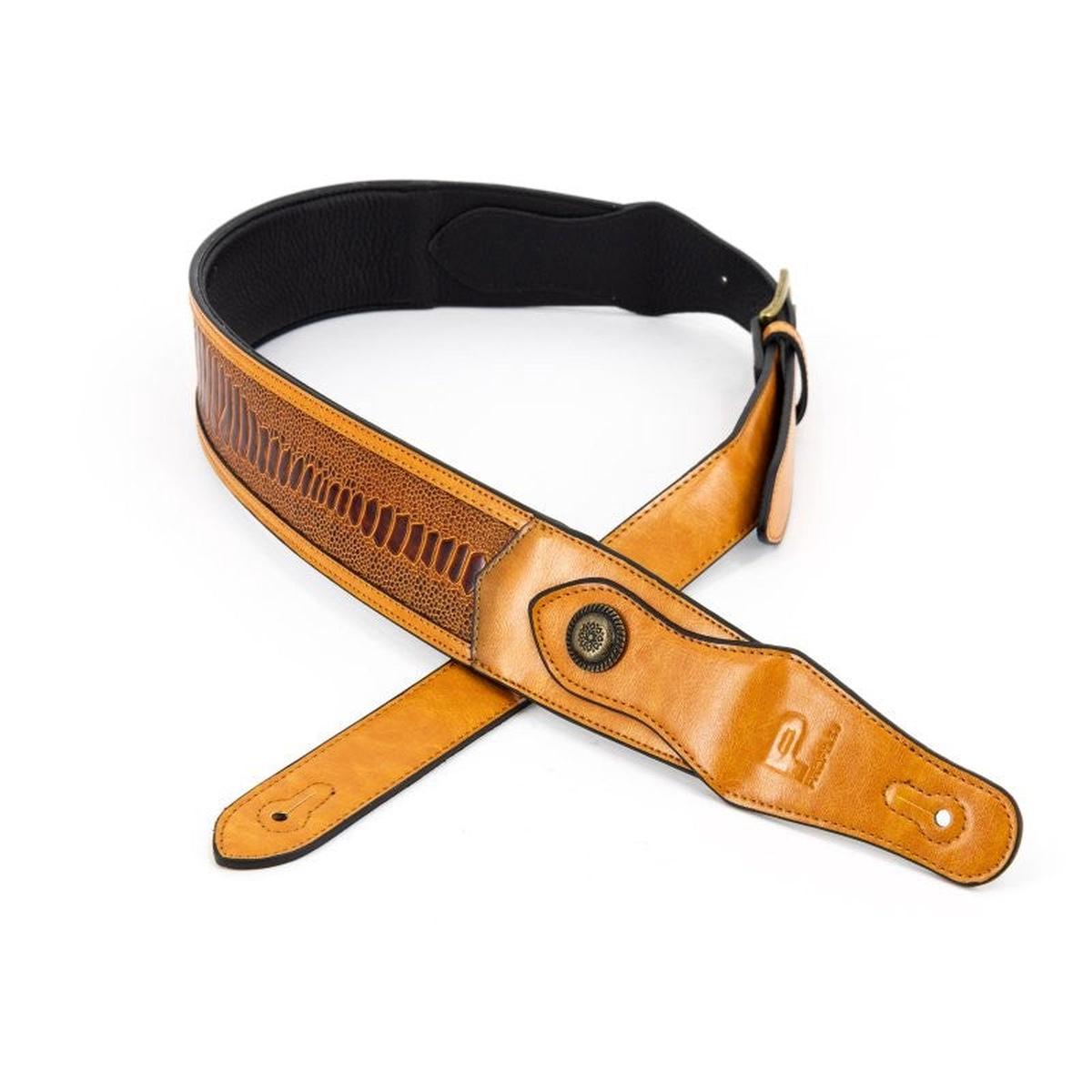 Profile - Western Strap with Brass Buckle - Tan Crocodile Pattern - PGS-EGL-6500-TN