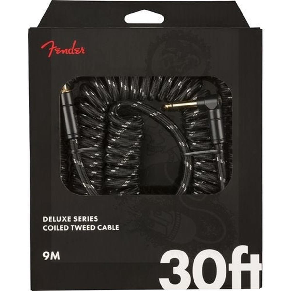 Fender - Deluxe Series Coil Cable, Tweed, 30' Black Tweed 099-0823-060