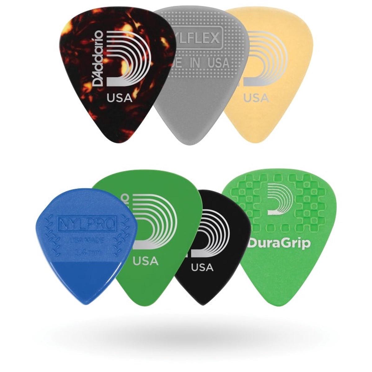 D'Addario Accessories - Assorted Guitar Picks, 7-pack, Medium   1XVP4-5