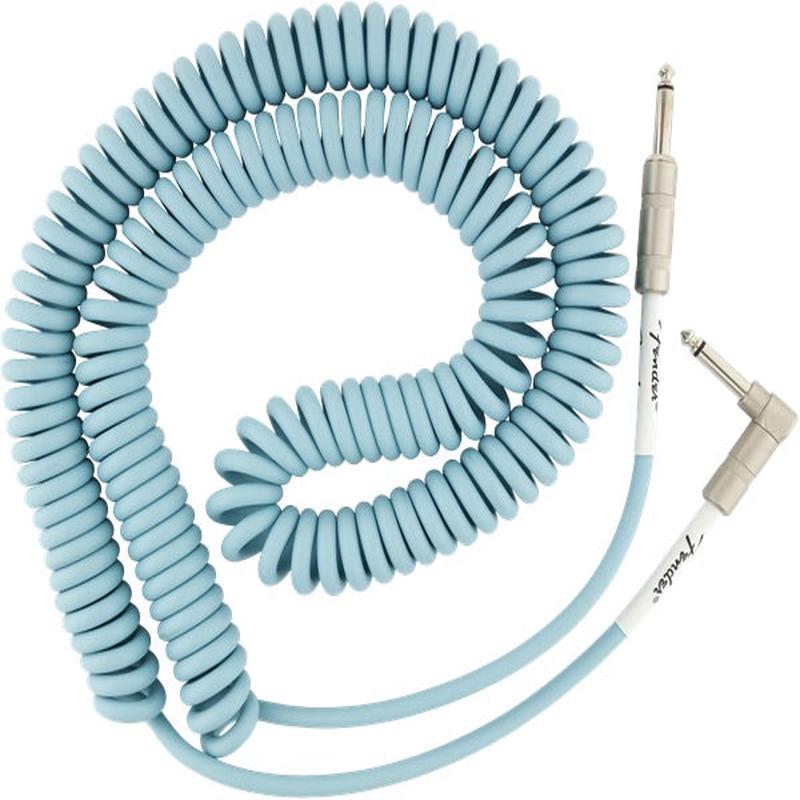 Fender - Coil Cable, Straight-Angle, 30', Daphne Blue 0990823006