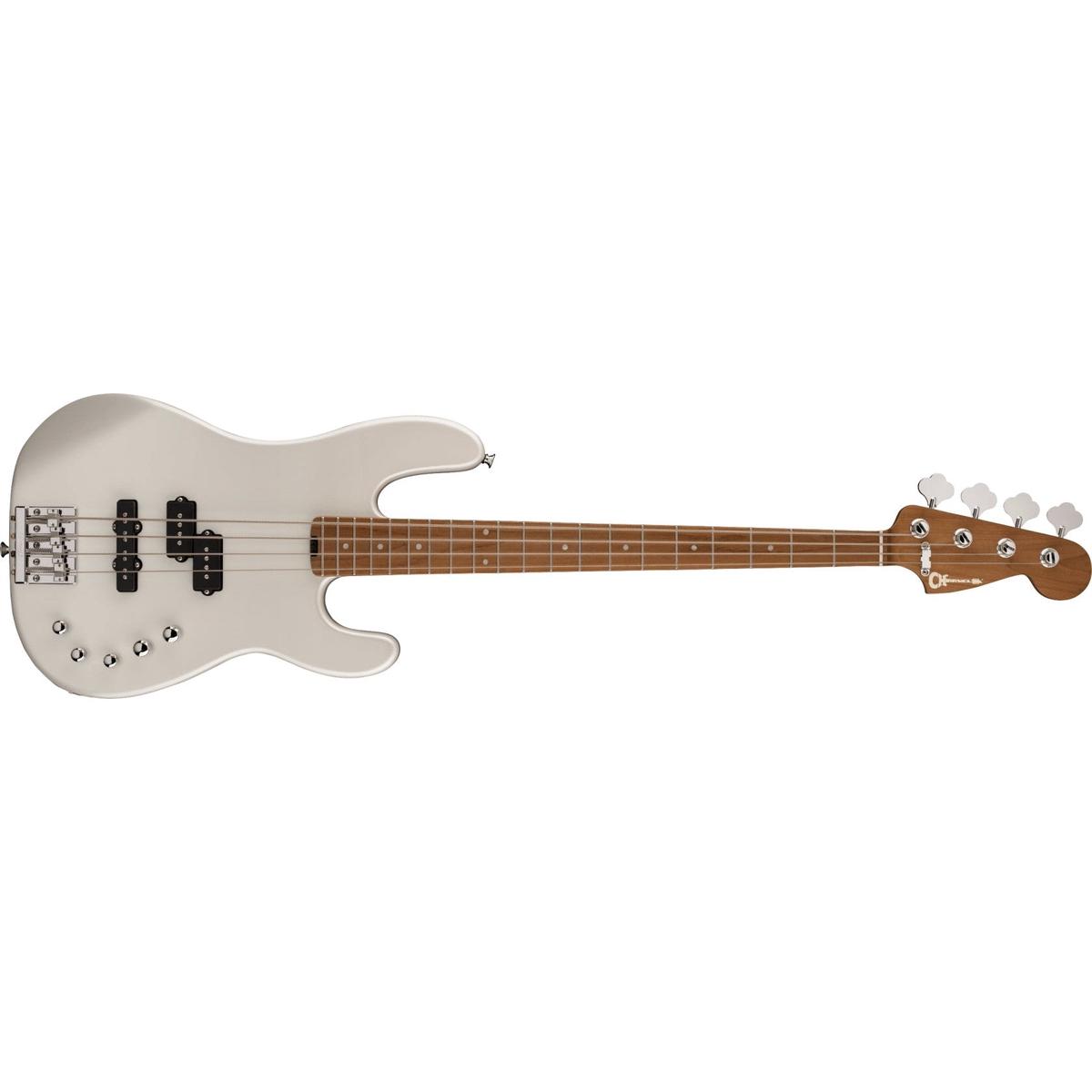 Charvel - Pro-Mod San Dimas Bass PJ IV - Caramelized Maple Fingerboard - Platinum Pearl 296-3068-576
