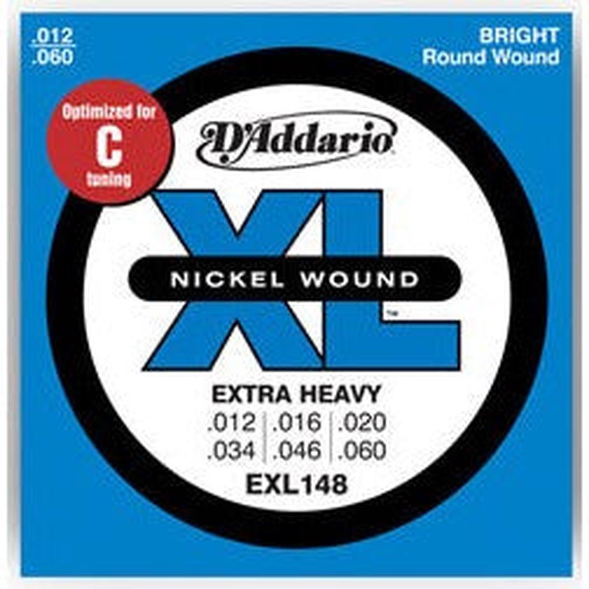 D'Addario - EXL148 Nickel Wound- Extra-Heavy- 12-60