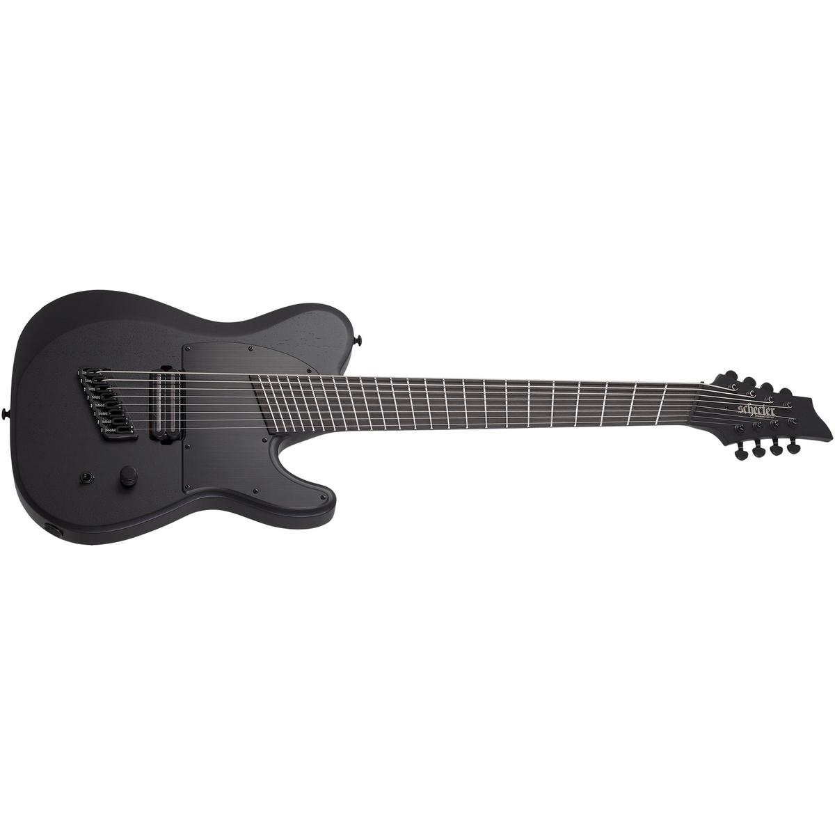 Schecter - PT-8 Black Ops 8-String Electric Guitar, Satin Black Open Pore - 622-SHC