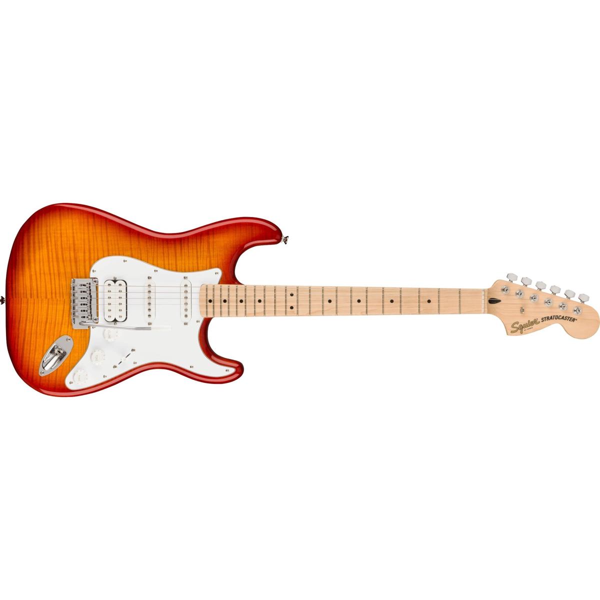 Squier - Affinity Series Stratocaster FMT HSS - Maple Fingerboard - White Pickguard - Sienna Sunburst 037-8152-547