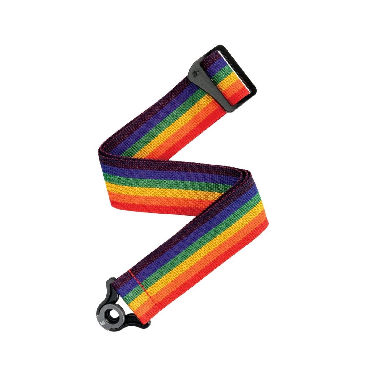 D'Addario Accessories - Auto Lock Polypro Guitar Strap, Rainbow - PWSAL411