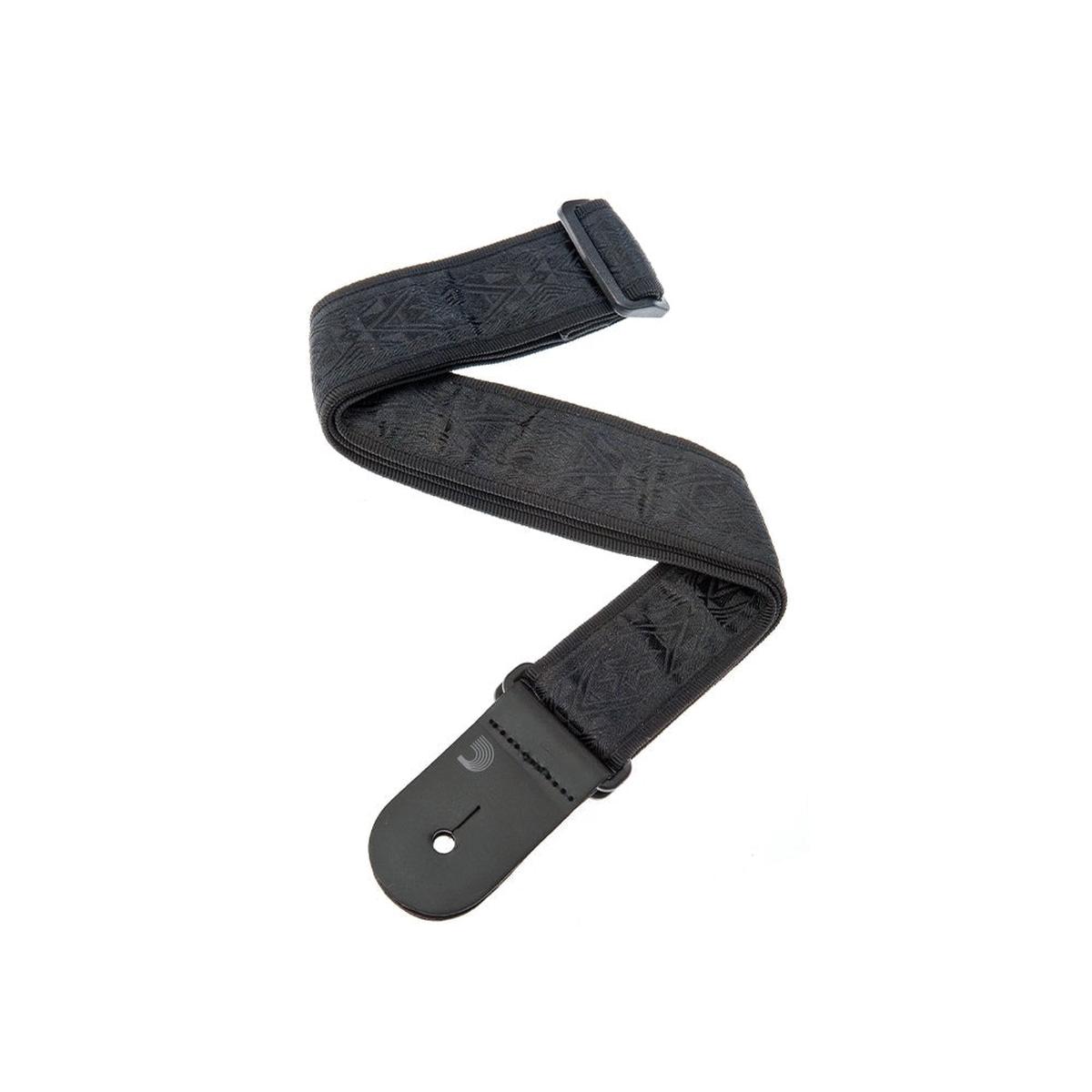 D'Addario Accessories - Nylon Woven Guitar Strap Black Satin 50B01