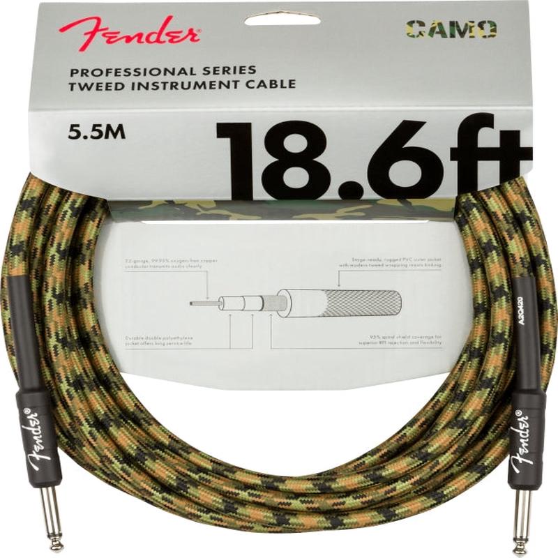 Fender - Professional Series Instrument Cable  Camo  099-0818-176 Multi-Color