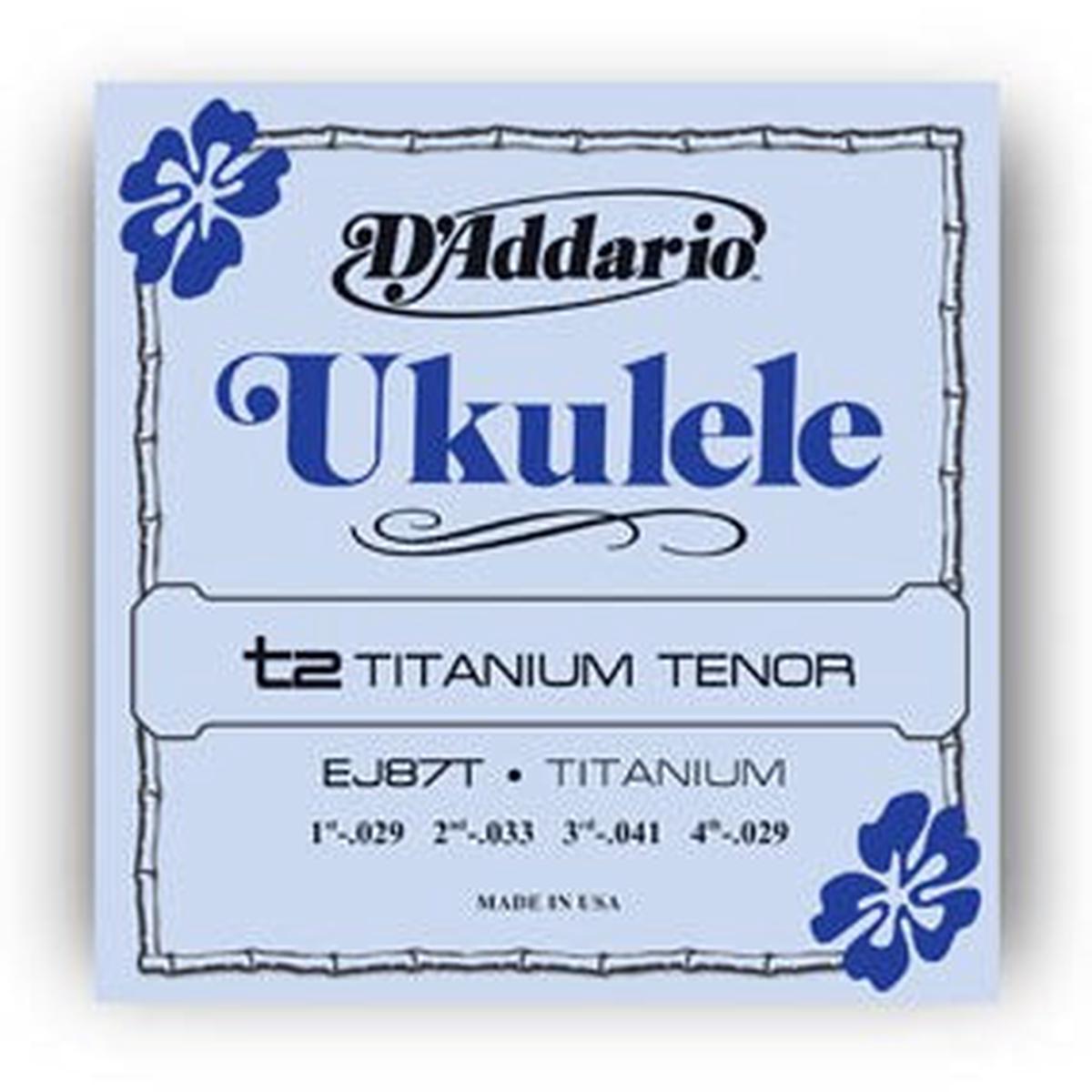 D'Addario - J87T Titanium Ukulele- Tenor
