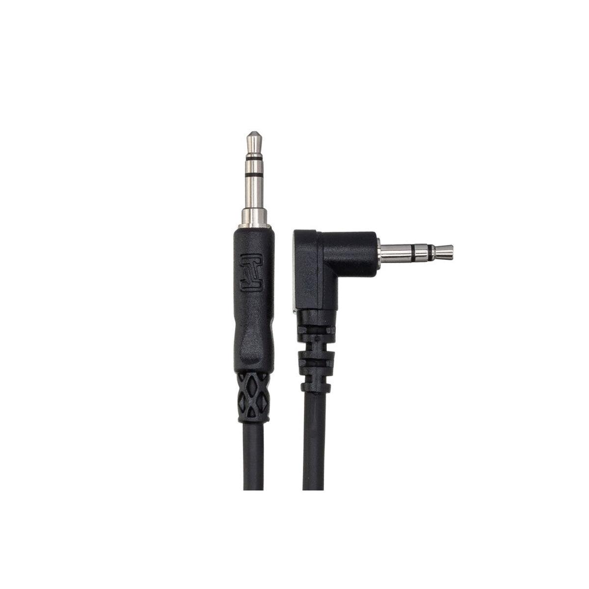 Stereo Interconnect - 3.5 mm TRS to Right-angle 3.5 mm TRS - 5'