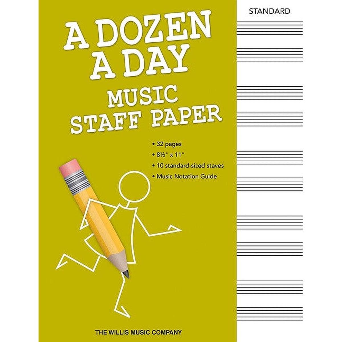 A Dozen a Day - Music Staff Paper