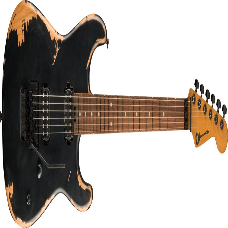 Charvel - Pro-Mod Relic San Dimas Style 1 HH FR PF -  Pau Ferro Fingerboard -  Weathered Black  - 296-5201-303