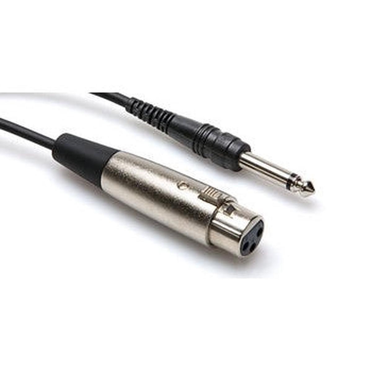 Hosa - Cable XLRF to 1/4 in. 10 ft